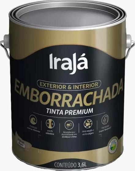 PREMIUM ACRILICO EMBORRACHADA 3,6 LT BRANCO IRAJA - LT