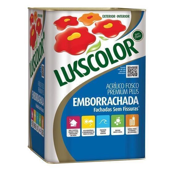 TINTA EMBORRACHADA ACRILICO FOSCO 18 LT BRANCO LUKSCOLOR