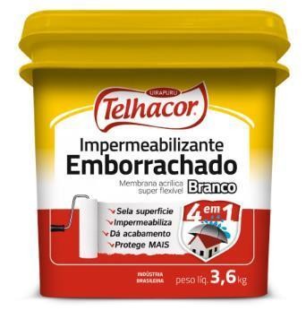 TELHACOR EMBORRACHADA IMPERMEABILIZANTE FO  3,6 KG BRANCO - KG