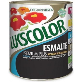 ESMALTE FOSCO BASE AGUA 3,6 LT PRETO LUKSCOLOR